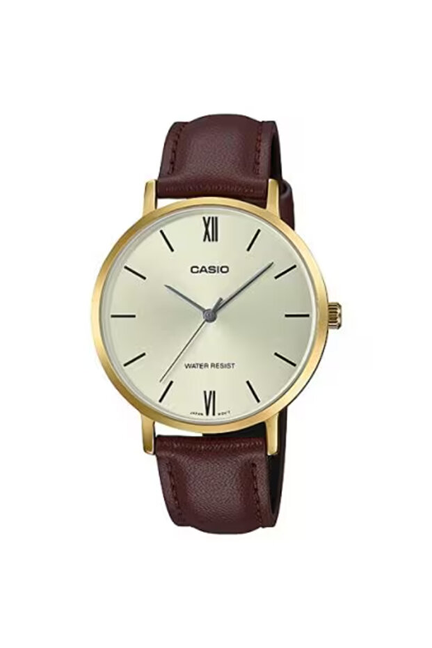 CASIO Women's Analog Gold Dial Watch - LTP-VT01GL-9BUDF