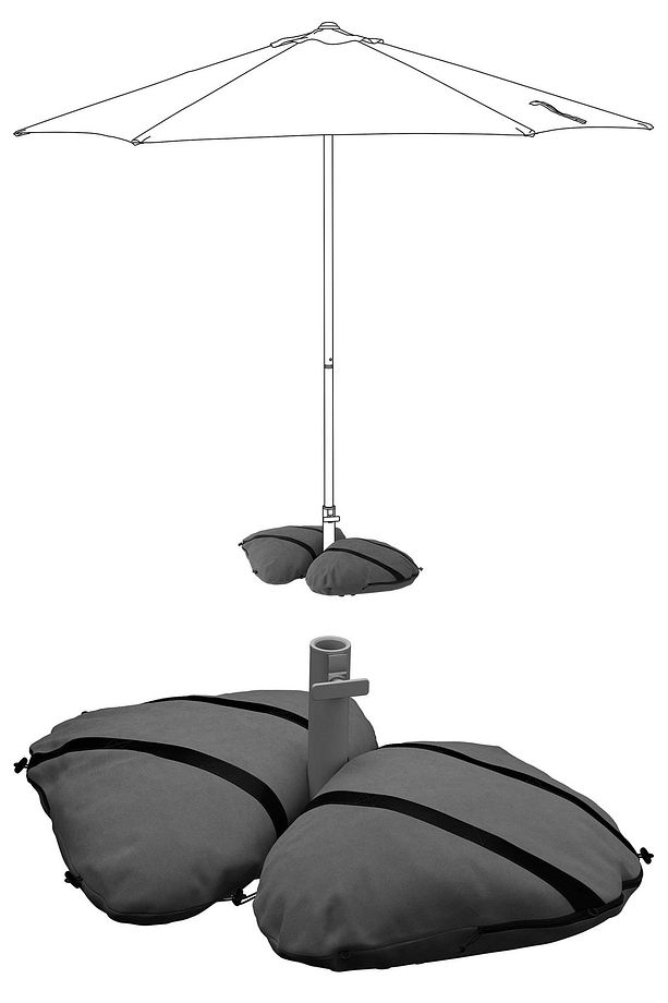 Çelik Şemsiye Ayağı Ve Ayak Ağırlığı Kum Torbası Seti 60X60cm AA077 - 1