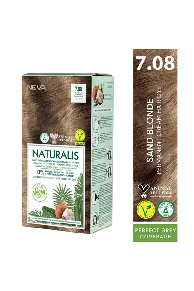 Naturalis Permanent Hair Color – Vegan, Ammonia-Free, Long-Lasting, 100% Gray Coverage, Organic