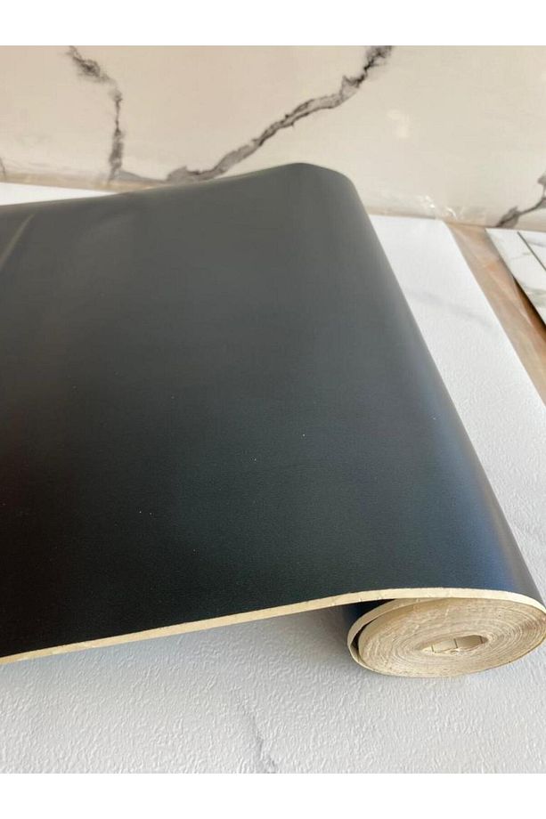 45cm x 10 Metre 1 Adet Rulo Yapışkanlı Antrasit Mutfak Duvar ve Yer Kaplama Folyosu Kağıdı - 5