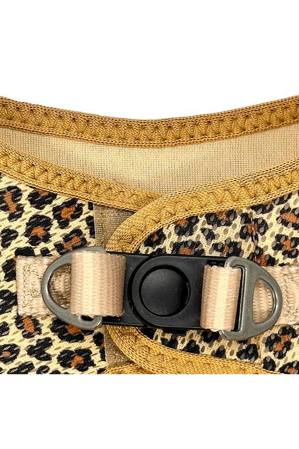 Kedi Köpek Air-mesh Göğüs Tasması Ve Gezdirme Sevk Kayışı Seti Leopar 2si1 Arada - 6