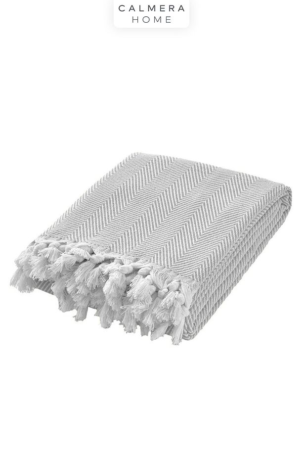 Ecobone Çift Kişilik Pike | Yatak & Koltuk Örtüsü Şalı - Açık Gri - 5