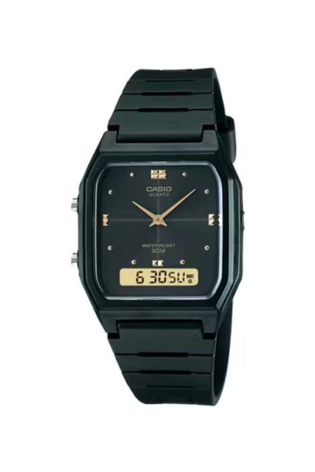Unisex Analog-Digital Black Dial Watch - AW-48HE-1A