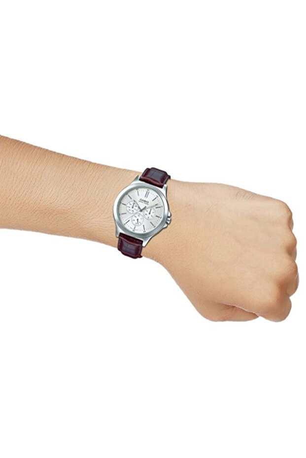 ساعة كاسيو للرجال بمينا أبيض تناظرية - MTP-V300L-7AUDF - 6