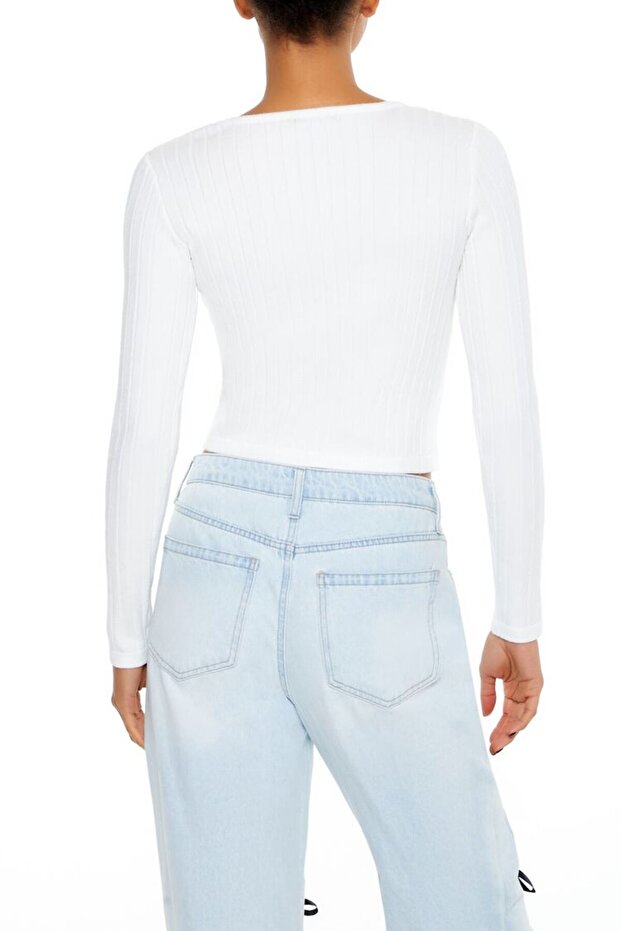 Düğmeli Detaylı Kazak - 3