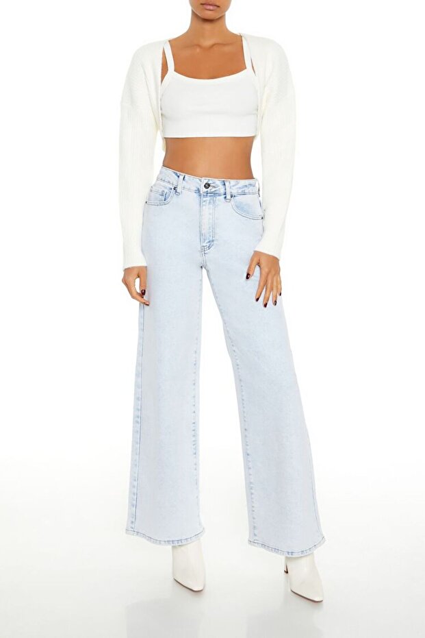 Örgü Crop Hırka - 4