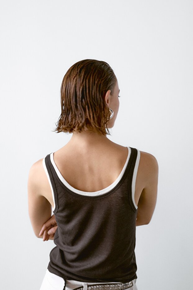 %100 pamuklu çift askılı top - 3