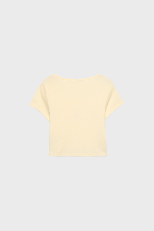 Baskılı crop tişört - 6