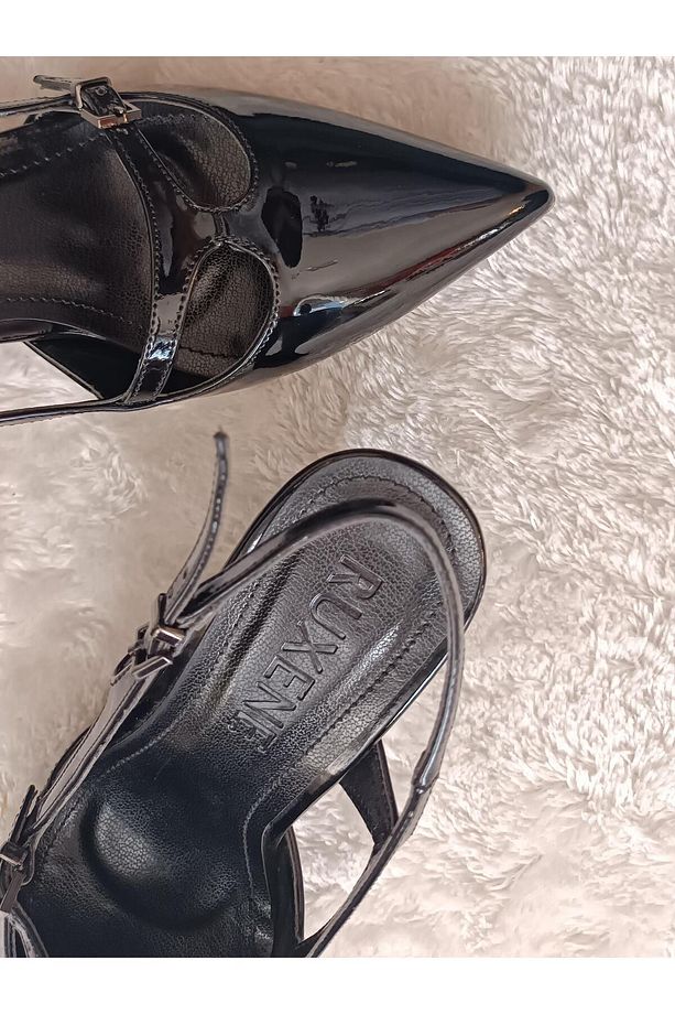 SİERA RUGAN PENCERELİ VE BANTLI 6 CM İNCE TOPUKLU AYAKKABI - 2