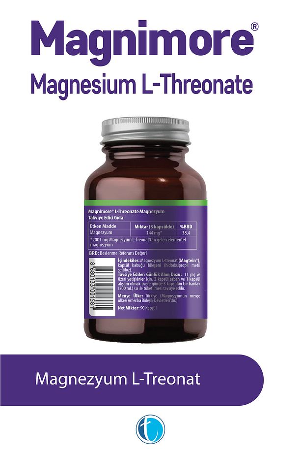 Magnesium L-threonate 90 Bitkisel Kapsül Magnezyum L-treonat - 2