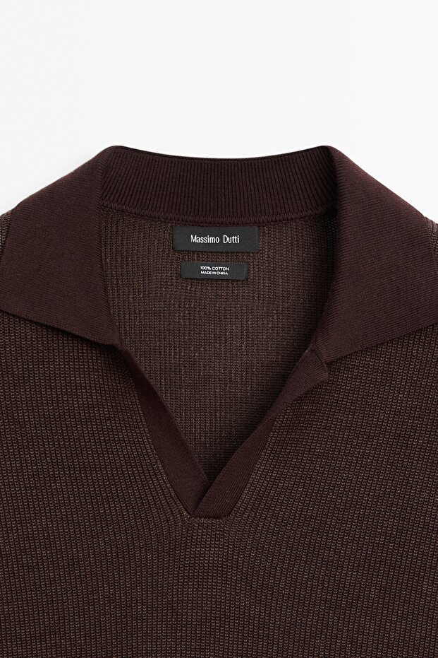 %100 pamuklu triko polo yaka t-shirt - 6