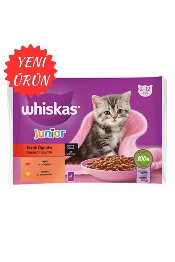 Junior Yavru Klasik Öğünler Sığırlı Tavuklu 4X85 Gr(13 Adet) - 3
