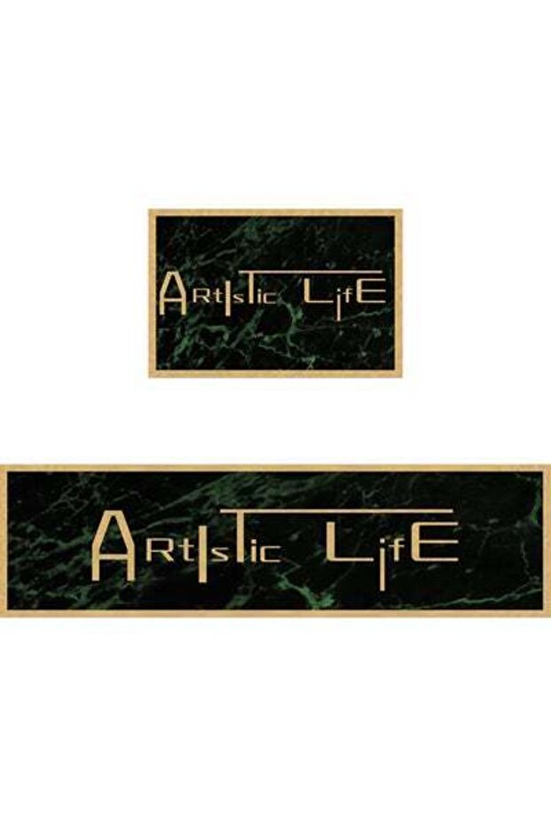 سجادة أرضية للمطبخ مكونة من قطعتين متعددة الألوان - 1