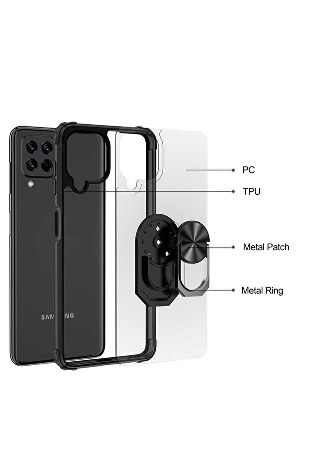 غطاء حماية لهاتف جالاكسي M22 من SYS - أسود - 4