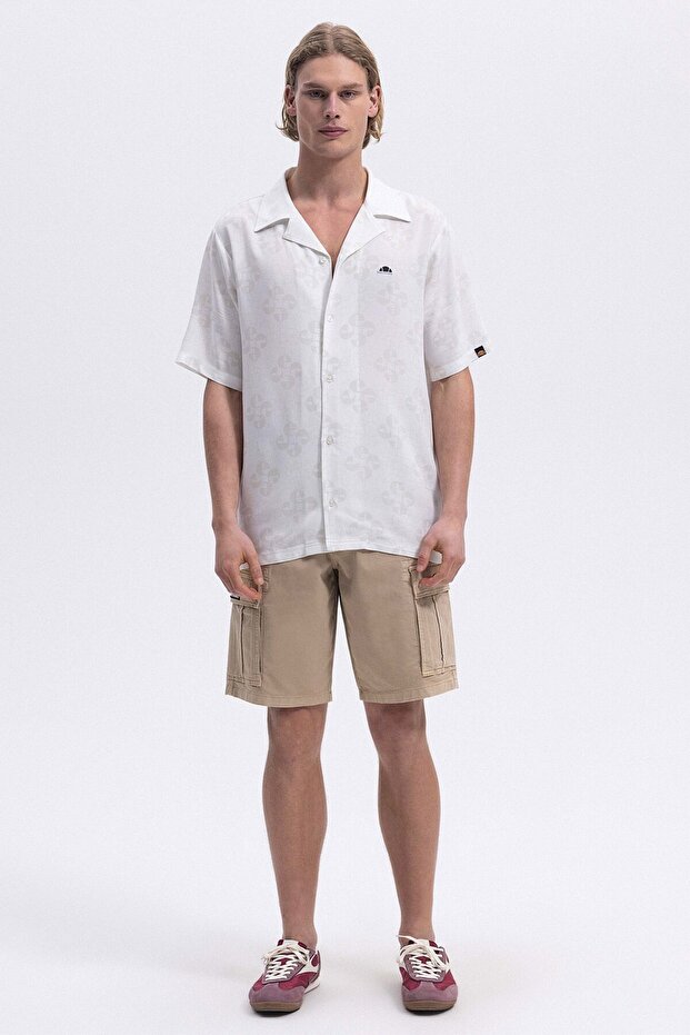 Erkek Bej Kargo Şort EM471-BG - 6