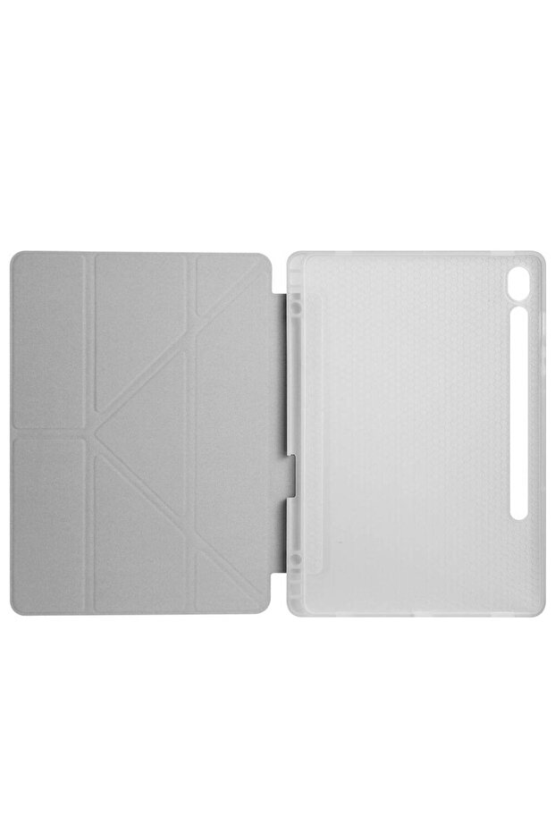 حافظة Galaxy Tab S9 FE متوافقة مع SYS ثلاثية الطي مع حامل ومقصورة قلم - أزرق - 5