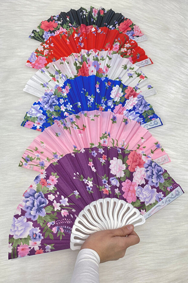 Mixed Color Bride Bridesmaid Fan, Bride Bachelorette Party Henna Gift, 6 Pieces