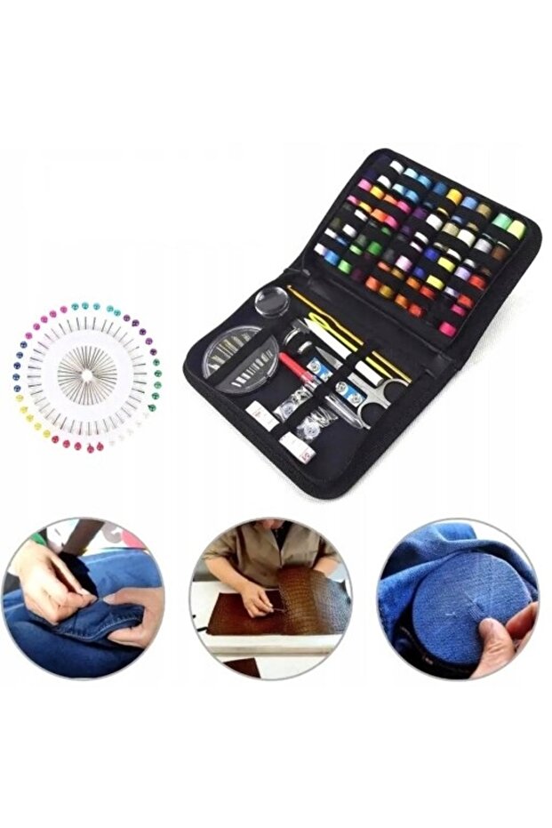 Sewing set, 129 tailor elements, practical case, multicolored - 5