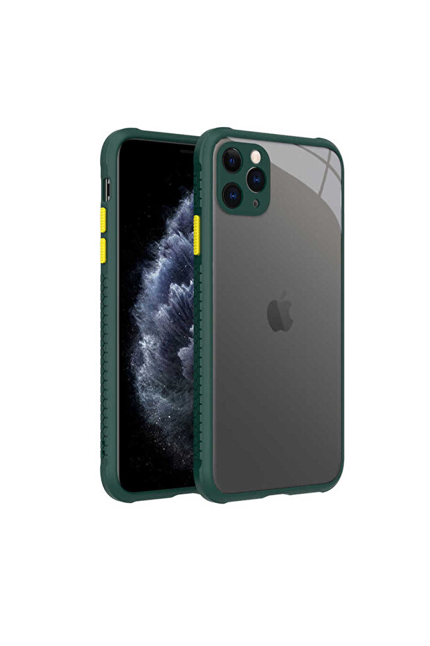 iPhone 11 Pro Max Compatible Sys Kaff Case-Dark Green - 1