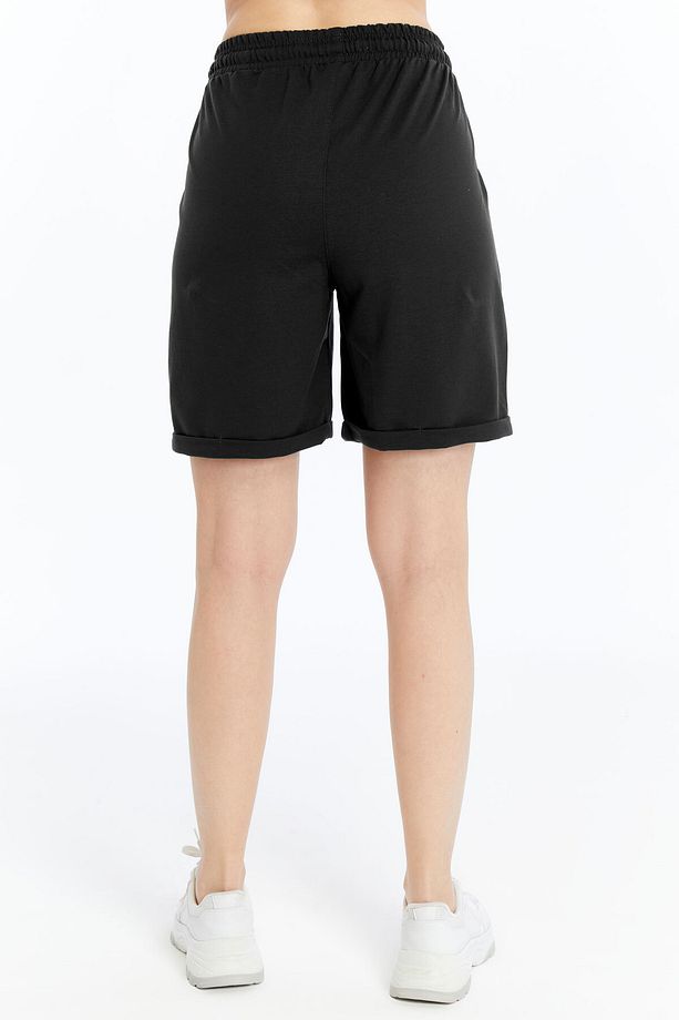Kadın Duble Paça Oversize Rahat Kalıp Şort - 3