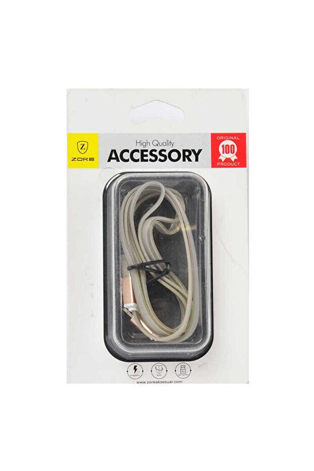 كابل USB سريع السرعة باللون الرمادي-SYS - 1