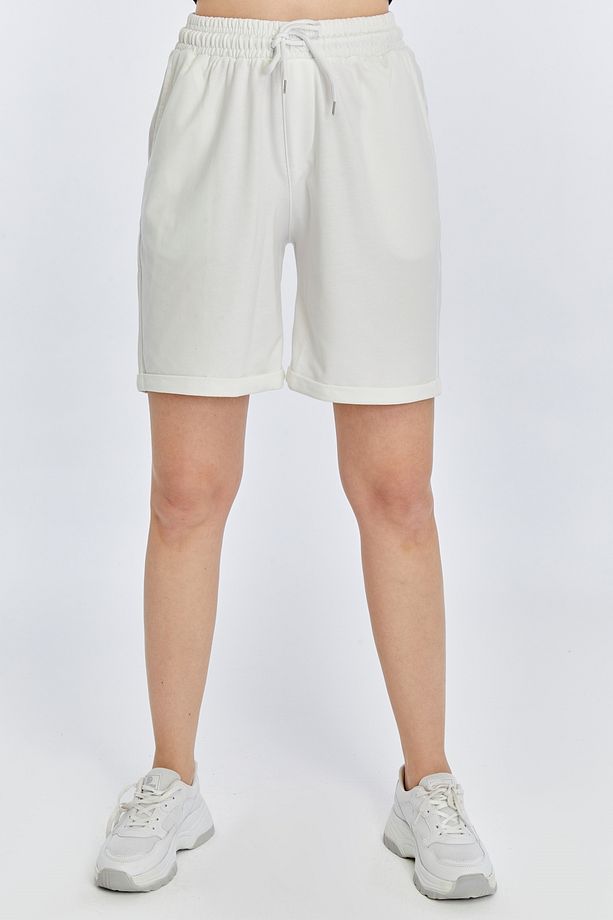 Kadın Duble Paça Oversize Rahat Kalıp Şort - 5