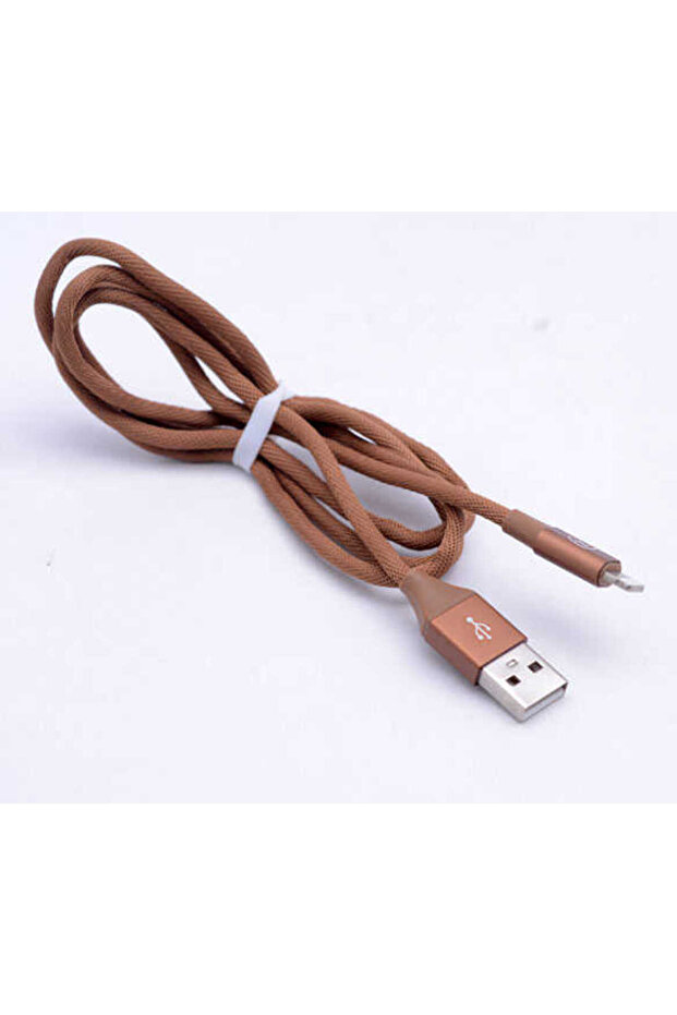 كابل USB Lightning ذو طرف معدني أحمر-SYS - 5
