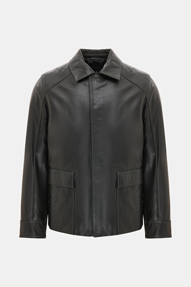 SİYAH FERMUARLI CEKET - 1