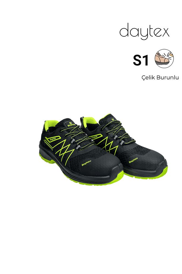 Baymax Bx-08 Golden Armor Hafif Rahat Sportif Fosfor S1 Çelik Burunlu Iş Ayakkabısı - 1