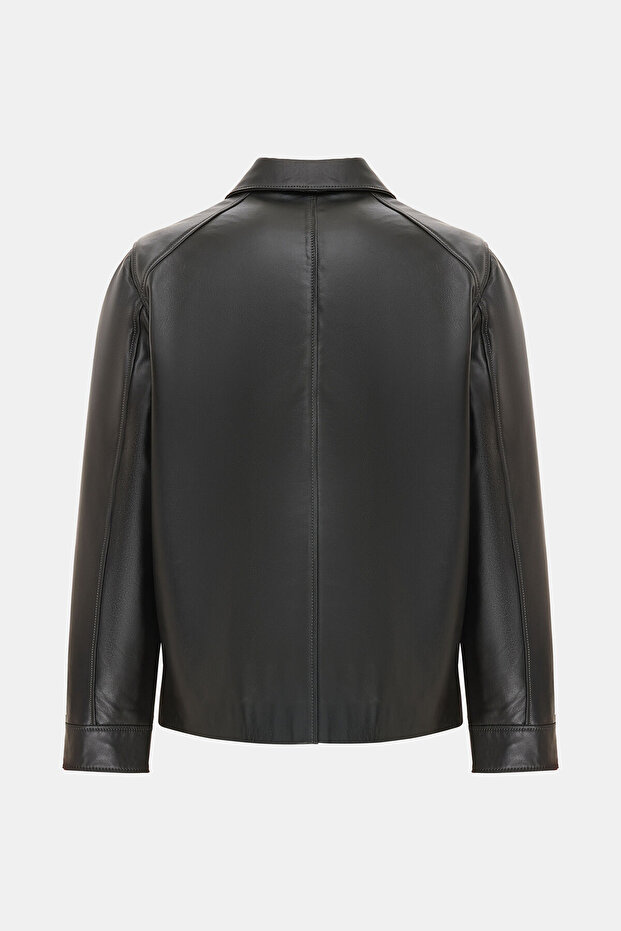 SİYAH FERMUARLI CEKET - 2