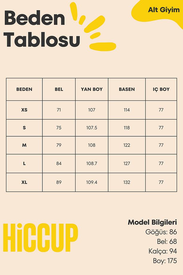 Plise Detaylı Normal Bel Geniş Paça Uzun Pantolon - 5