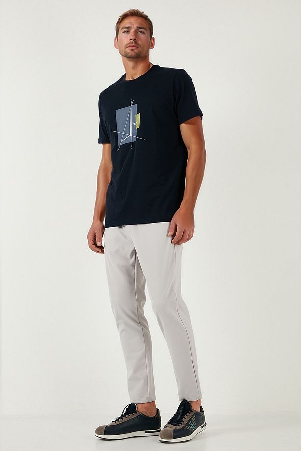 Streç Regular Fit Normal Bel Düz Paça Jogger Pantolon Erkek Pantolon Cf25617953 - 1