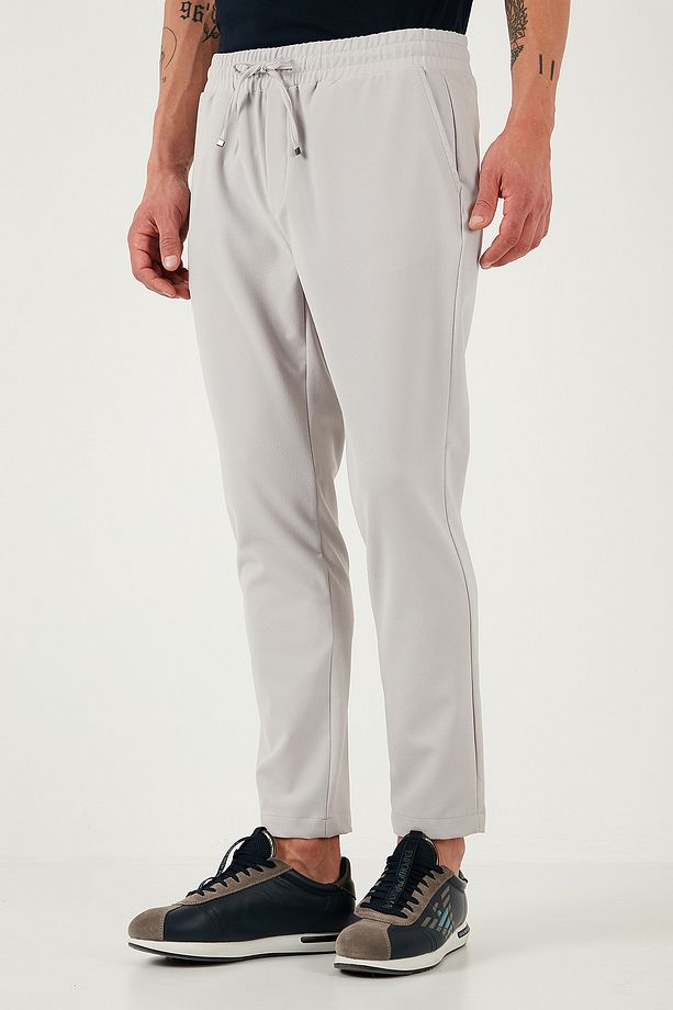 Streç Regular Fit Normal Bel Düz Paça Jogger Pantolon Erkek Pantolon Cf25617953 - 4