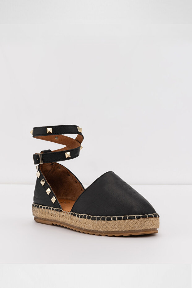 Cusco-tr - Siyah Kadın Espadril Sandalet - 4