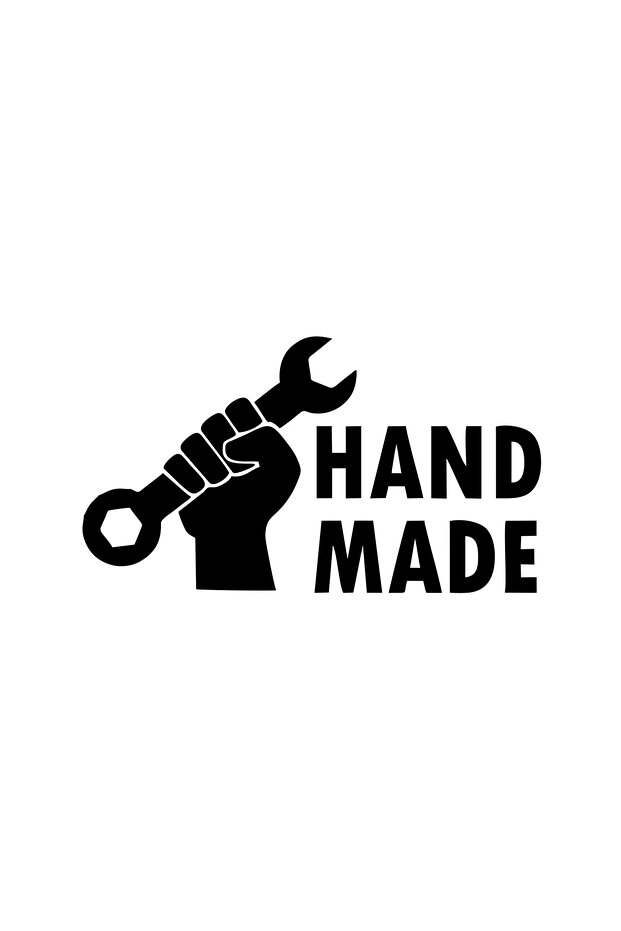 Hand Made Car Sticker 17X17 cm White