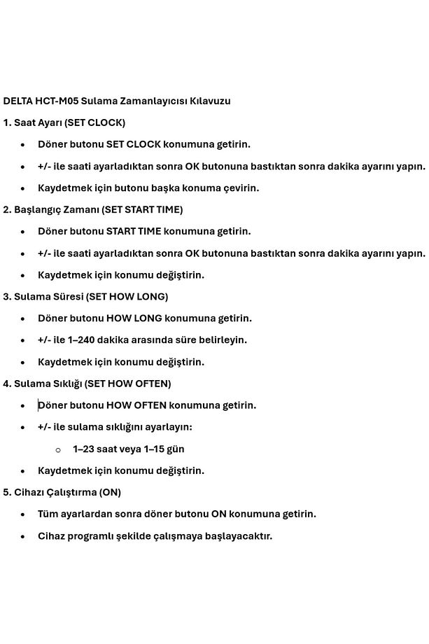 Tek çıkışlı Elektronik Su Zamanlayıcısı - 6