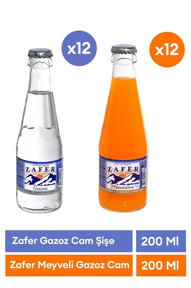Sade Gazoz 200 ml x 12 Adet + Meyveli Gazoz 200 ml x 12 Adet - 1