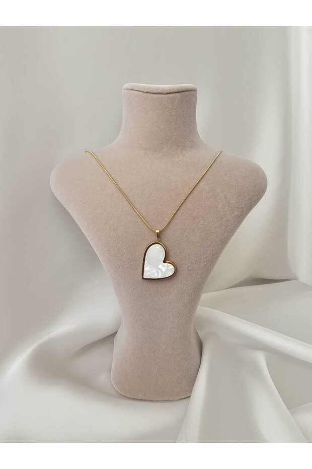 Women's Steel Heart Pendant in Gold Color