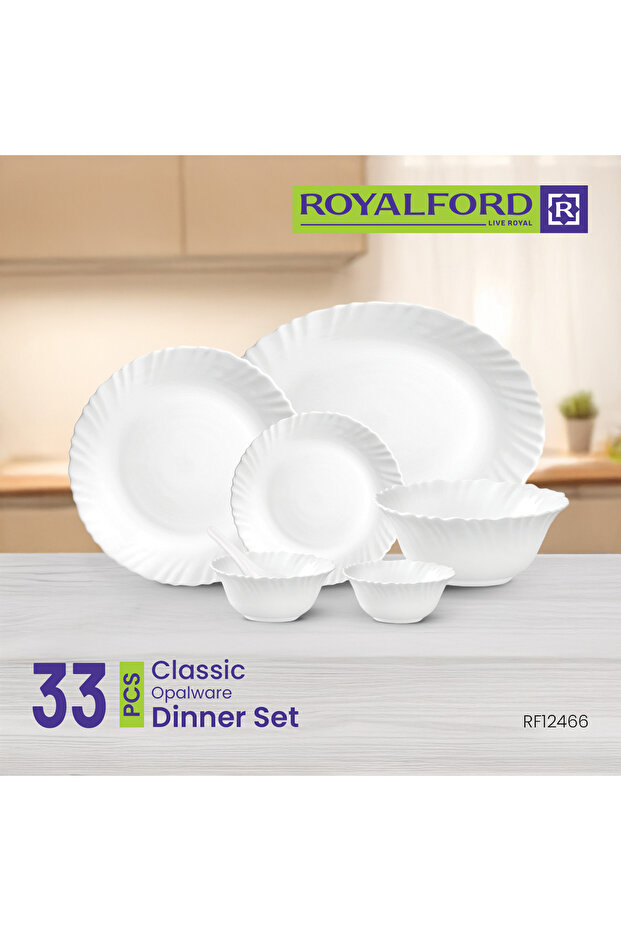 33pcs Opalware Dinner Set Rf12466 Dishwasher-safe And Microwave Safe Chip-resistant