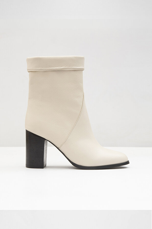 Hıde-tr-hakiki Deri Beyaz Kadın Bot - 1