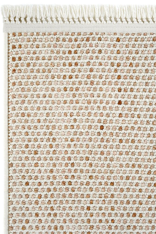Olinda 1107 Taba Oturma Odası Salon Halısı Yumuşak Iskandinav Halı Yolluk Bukle Dokuma Makine Halısı - 4