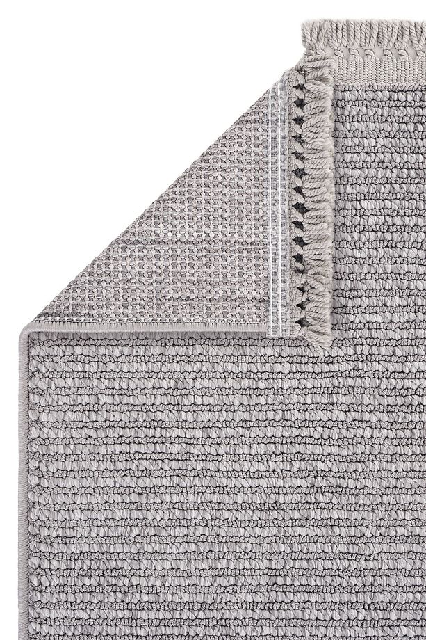 Olinda 1102 Gri Oturma Odası Salon Halısı Yumuşak Iskandinav Halı Yolluk Bukle Dokuma Makine Halısı - 5