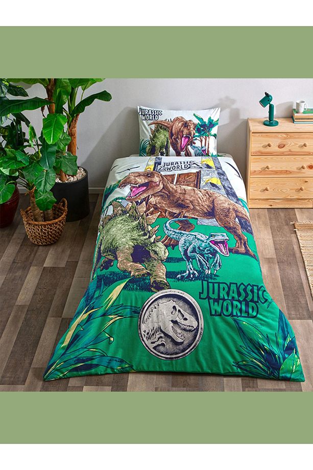 Lisanslı Nevresim Takımı Jurassic World Forest Tek Kişilik - 1