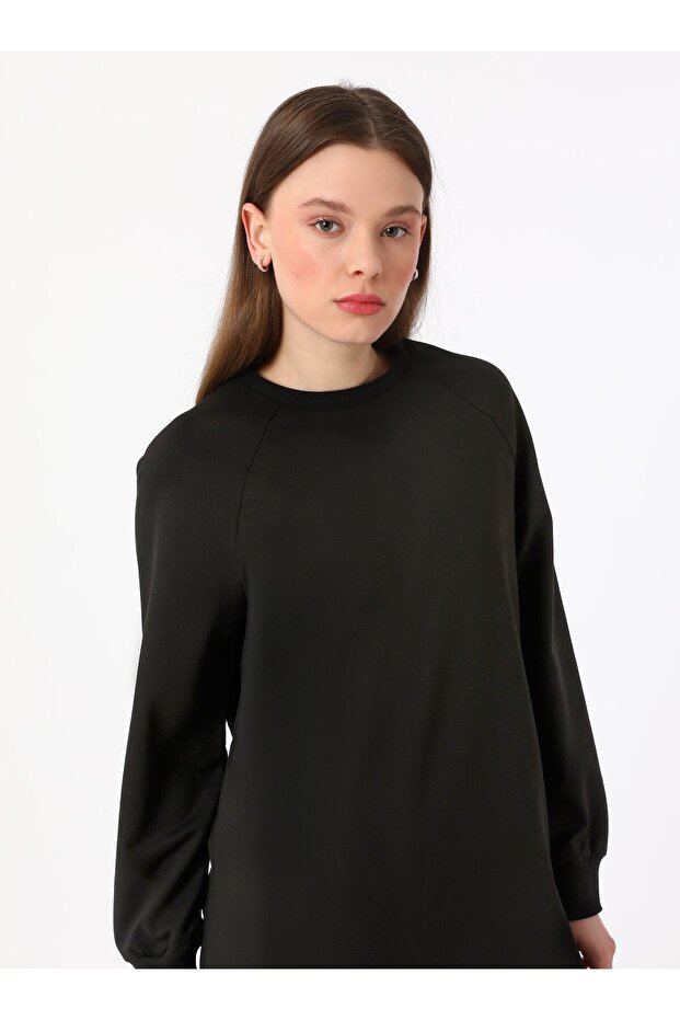 طقم رياضي أساسي طويل مكون من قطعتين - أسود - بنين - 2