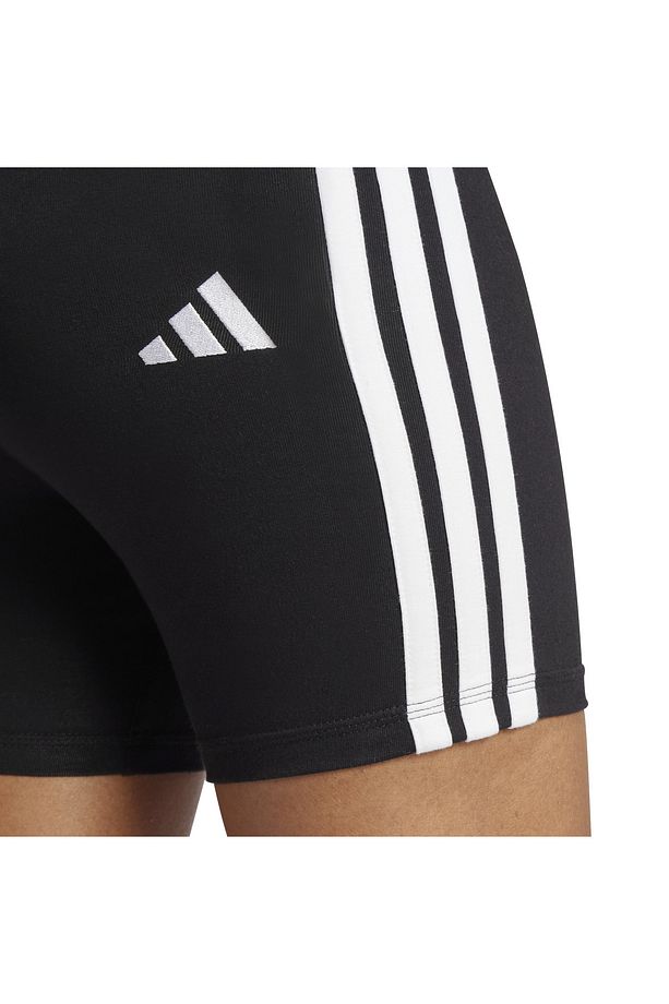 Essentials 3-Stripes High Waisted Bisiklet Şortu - 5