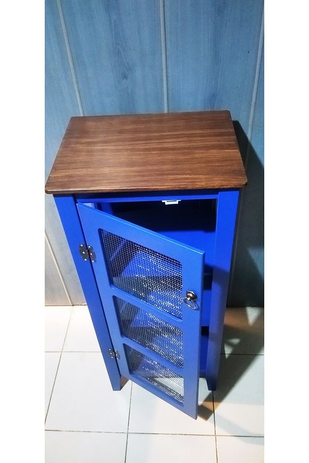 TELLİ DOLAP 1 KAPAK MAVİ DOLAP - 2