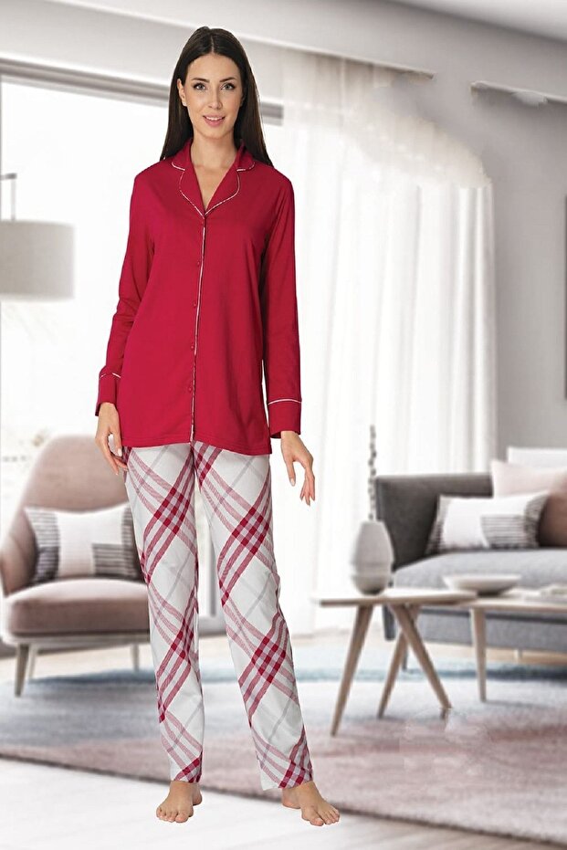 Maternity Front Buttoned Pajama Set - 1