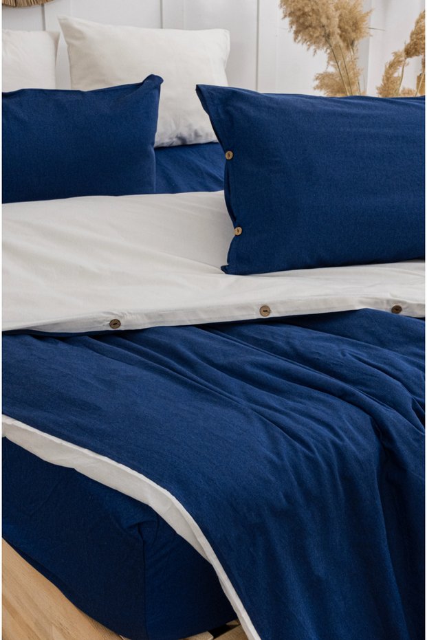 Natural Soft Double Duvet Cover Set (with Elastic Sheets)