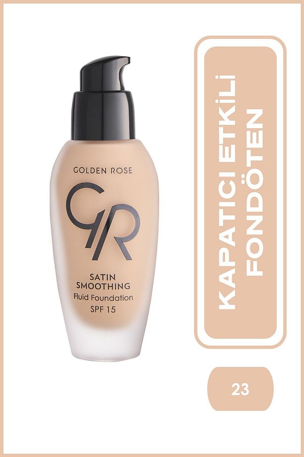 Satin Smoothing Fluid Foundation 23 Almond Satin Bitişli Fondöten 34 ml - 1