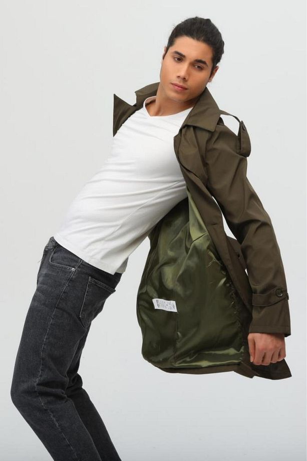 Regular Fit Erkek Trençkot - 6